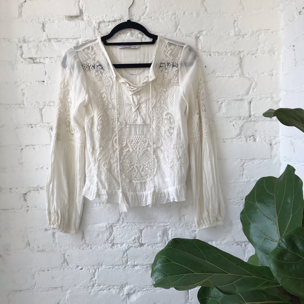 Zara Embroidered Blouse